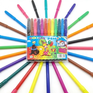 Marqueurs feutres à pointe douce non toxiques pour l'art, 12 couleurs, pour l'école, les enfants et le dessin (vente en gros) - Product Image 2