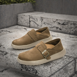 Zapatos de Hombre de Cuero Genuino Casuales y de Negocios, Tallas 38-44, con Hebilla Metálica Moderna y Suela de Goma, Zapatos para Caminar a la Moda - Product Image 3