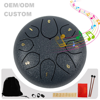 Tambour à langue en acier imperméable pour débutants, très vendu, 6 pouces, 8 tons, instrument de percussion portable en acier, mini tambour à langue