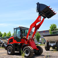 SYNBON Kleiner Landwirtschafts- und Gartenradlader mit Hydraulischer Hebevorrichtung, Diesel-Bodenlader-Maschine