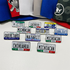 Faible MOQ : Pin's de casquette, Plaque d'immatriculation mexicaine fantaisie, Plaques mexicaines, Pin's <span class=keywords><strong>chapeau</strong></span> <span class=keywords><strong>mexicain</strong></span>, Badge nominatif - Product Image 3