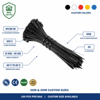 Durable Nylon 66 Cable Ties 3.6x300mm White Plastic Cable Ties Zip Ties Weather Resistant for Greenhouse and Farming Use