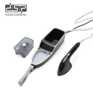 Plancha de vapor portátil eléctrica Dsp para ropa, 0.8L, negra, con soporte KD1363 - Product Image 4