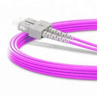 Kabel Patch serat optik OM4 Multimode dupleks 2.0mm SC/UPC ke SC/UPC