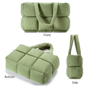 Custom Lightweight <span class=keywords><strong>Nylon</strong></span> Grande Acolchoado Soft Puffy <span class=keywords><strong>Tote</strong></span> <span class=keywords><strong>Bag</strong></span> Travel Fralda Bolsa - Product Image 3