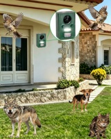 Répulsif Solaire pour Chats, Répulsif Ultrasonique Extérieur Anti-Chats pour Jardin, Chats, Oiseaux, Renard, Rat, Pigeon, Lapin