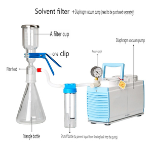 Chất lượng cao 1L/2L sinh học phòng thí nghiệm thủy tinh vi hạt lọc lắp ráp với PTFE và tấm lọc thủy tinh borosilicate - Product Image 4
