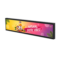 Écran publicitaire numérique LCD étiré mural intérieur 43 pouces avec télécommande et corps entièrement métallique pour centre commercial