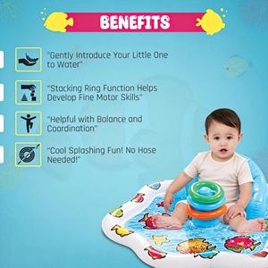 Flotador Inflable de PVC para Bebés con Toldo y Estampado de Peces, Anillos de Juego para Niños Pequeños - Product Image 3