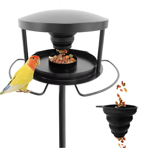 Comedouro para Pássaros Selvagens JH-Mech 55" com Base de 5 Pontas e Tigela de Silicone, Comedouro de Aço para Pássaros ao Ar Livre - Product Image 5