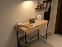 Console de rangement moderne et minimaliste à 1 tiroir pour entrée, salle à manger, salon, chambre, bureau, hôtel, appartement – Polyvalente