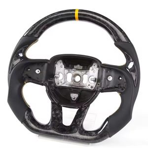 Volant en fibre de carbone forgée LED pour <span class=keywords><strong>Dodge</strong></span> Challenger <span class=keywords><strong>SRT</strong></span> Sport, intérieur automobile, 2017 2018 2019 <span class=keywords><strong>2021</strong></span> 2022 2023 2024 - Product Image 1