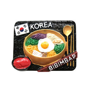 Coréen Tourisme Bibimbap Riz Barbecue Poulet Frit Résine Frigo Aimant Pour Les Touristes - Product Image 3