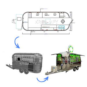 2025 <b>Chinese</b> Manufacturers Fully Equipped Food Trucks Mobile Food Trailer Fast Food Trucks for Sale - Product Image 2