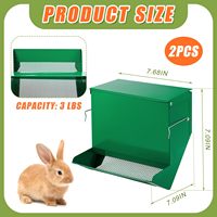 JH-Mech Mangeoire à lapin pour animaux de compagnie 4 pièces personnalisable grande capacité résistant à l'humidité crochet et support de base conception Mangeoire à lapin
