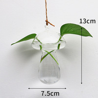 Vase suspendu en verre transparent, globe suspendu, terrarium pour décoration, vase de différentes formes