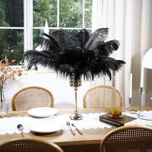 Großhandelslieferant für Federn: Volle Größe 10-80cm Natur Schwarze Günstige Straußenfeder für Bastelarbeiten im Angebot - Product Image 4