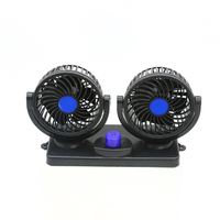 Nouveau ventilateur de circulation d'air rotatif à 360 degrés à double tête, ventilateur de voiture électrique à 2 vitesses, garantie 1 an