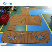 Plancher de bateau en mousse EVA imitation teck personnalisé Komin Two Color Sea Ray 270 Sundancer