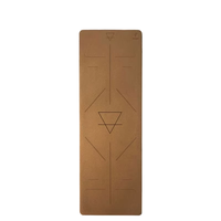 Hochwertige Umweltfreundliche 5mm Kork & Gummi Rutschfeste Faltbare Yogamatte für Pilates Yoga-Training Anpassbare Länge Logo-Option