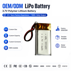 3.7V 110mAh 301630 Ultradunne Lipo Pouch Cell OEM Oplaadbaar voor Smart Card NFC Betaling Toegangscontrole Polymeer Batterij - Product Image 1