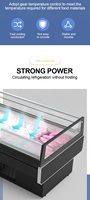Réfrigérateur de présentation de viande et de poisson de supermarché équipement de vitrine de boucherie réfrigérateur de table en acier inoxydable avec compresseur de marque