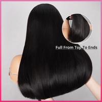 Perruque de cheveux brésiliens Super Double Drawn sans colle 6X5 HD Lace Transparent Swiss Closure Wear-Go Milk Tea Brown Silky Straight Perruque