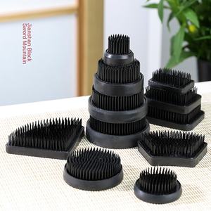 Arrangement carré de <span class=keywords><strong>piscine</strong></span> de fleurs original noir rond Ikebana Kenzan grenouille Pot élégant jardinières <span class=keywords><strong>pour</strong></span> présentoirs de fleurs - Product Image 2