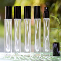 Flacons de parfum miniatures ronds vintage à fond épais de 10 ml, transparents et rechargeables, échantillons de qualité en verre de 10 ml