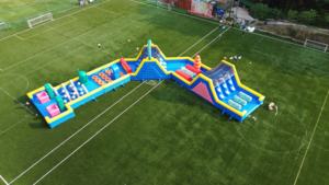 Grande bly up spazzare via i percorsi a ostacoli sfide all'aperto scivolo casa di rimbalzo gonfiabile percorso a ostacoli per adulti e bambini - Product Image 2