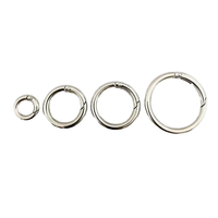 Anneau rond miniature de haute qualité 10 mm 13 mm, crochet de sac à main circulaire, mousqueton à déclenchement rapide, boucle en O pour porte-clés