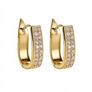 Boucles d'oreilles clips en acier inoxydable pour femme, avec pierres naturelles, plaqué or 18 carats, haut <span class=keywords><strong>de</strong></span> gamme, tendance, luxe <span class=keywords><strong>l</strong></span>éger, design <span class=keywords><strong>de</strong></span> niche, inaltérables - Product Image 1