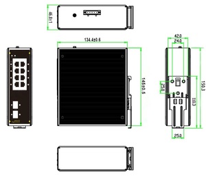 Switch Ethernet industriel 8 ports ONV, très vendu, Gigabit, géré par WEB, avec ports SFP Uplink - Product Image 5