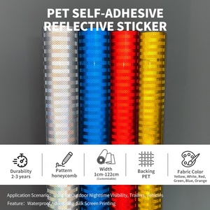 印刷可能な自己接着ロードサイネージ安全マイクロPrismactiグレードレトロダイヤモンドグレードフィルム反射シートロール - Product Image 2