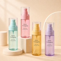 Flacon pulvérisateur cylindrique à brume fine, volume et couleur personnalisés, rechargeable, pour brume corporelle et capillaire, emballage cosmétique en plastique PET mat