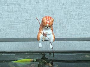 Acquario decorazione paesaggistica acquario acquario decorazione personalità gattino pesca - Product Image 4