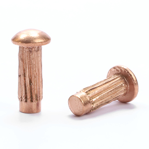 Lot de 10 rivets pleins en cuivre à tête ronde moletée pour étiquettes, plaques signalétiques et marques M2 M2.5 M3 M4 GB827 - Product Image 3