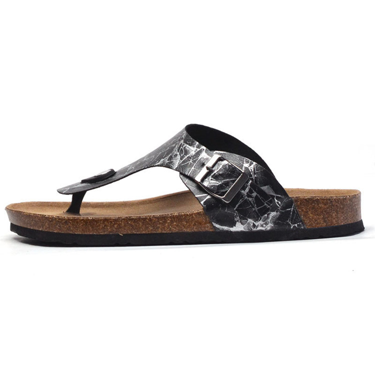 2021 Fashion Cork Beach Slippers Summer Slides Footwear Flip Flops Men Leather Sandals Women