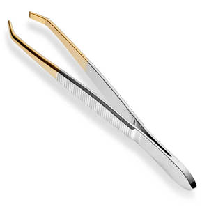 Premium Quality OEM Handmade Stainless Steel Eyebrow Tweezers Set Custom Design Slanted Tip Lightweight Eco-Friendly <b>Reusable</b> - Product Image 1