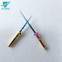 Limas Rotatorias Eléctricas Endodónticas de Niti Activadas por Calor para Conductos Radiculares, Recíprocas, Caja de 6 Piezas, 21mm 25mm 31mm, Azules, ISO13485