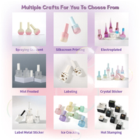 Nouvelle arrivée 4ml 12ml de vernis à ongles de couleur dégradée pastel bouteille vide avec brosse fournisseur professionnel d'emballage de bouteille de vernis à gel