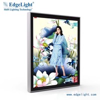 Kotak Lampu LED Tipe Klip Aluminium, Dapat Dipasang di Dinding, Dapat Digantung, Menampilkan Bingkai Format Poster Film Tipe Kartu