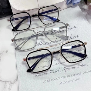 <span class=keywords><strong>Lunettes</strong></span> carrées Anti-lumière bleue pour hommes et femmes, Double pont, monture surdimensionnée, Vintage, <span class=keywords><strong>verres</strong></span> pour ordinateur, - Product Image 3