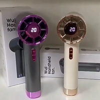 Ventilateur portable silencieux 1013 à affichage numérique, à suspendre au cou, avec aromathérapie, rechargeable par USB, mini ventilateur de bureau rechargeable