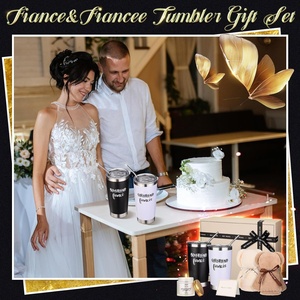 Cadeaux de fiançailles pour couples cadeaux de fiancé <span class=keywords><strong>et</strong></span> fiancée personnalisés ensemble de gobelets de voyage idée de cadeaux pour les couples - Product Image 6
