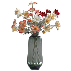 Fleurs artificielles en soie en gros, haute qualité, motifs floraux pastorale en relief, <span class=keywords><strong>cosmos</strong></span> et petits chrysanthèmes - Product Image 5