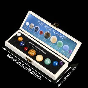 Prix de gros : Ensemble de neuf planètes du système solaire en cristal naturel, spécimens <span class=keywords><strong>minéraux</strong></span>, collection de <span class=keywords><strong>pierres</strong></span> énergétiques, cadeau - Product Image 5