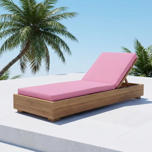 Chaise longue de jardin au design chinois, confortable, avec coussin en tissu imperméable, idéale pour les parcs et les hôtels - Product Image 1