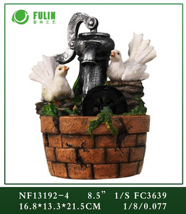 <span class=keywords><strong>Fontaine</strong></span> d'eau lumineuse d'intérieur Art Déco en résine, colibris en mouvement, étanche, pour la maison et le jardin - Product Image 6