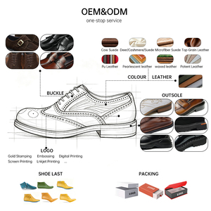 รองเท้าหนังม้าพรีเมียมแบบ Brogue แต่ง Wingtip ประดับเหรียญที่หัวรองเท้า แบบผูกเชือก พื้นรองเท้าเย็บแบบ Goodyear สีคอนยัค สไตล์วินเทจ ดีไซน์เนอร์ - Product Image 3